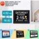 2023 Upgraded 19 Alarms Electronic Calendar Clock Day Date Clock, Non-Abbreviated Memory Loss Extra Large Day & Month Digital Clock, Auto Night Dimming (8” Black with Remote Control)