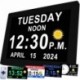 Digital Alarm Clock with 16 Alarms, Remote Control, 4 Text Colors, Day Date Calendar Clock, Memory Loss,Dementia,Alzheimer's Vision Impaired Clock 