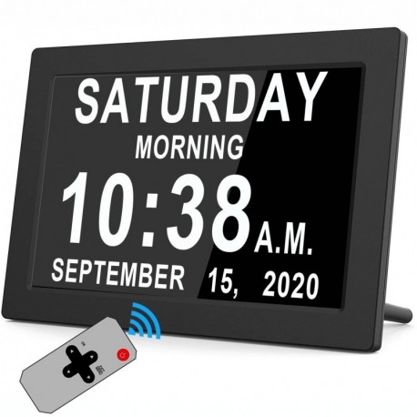 Wall Clock with 16 Alarms, Remote Control, Memory Loss,Dementia,Alzheimer's Vision Impaired Clock 